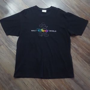 90s Disney Shirt Sz XL Black Color Block